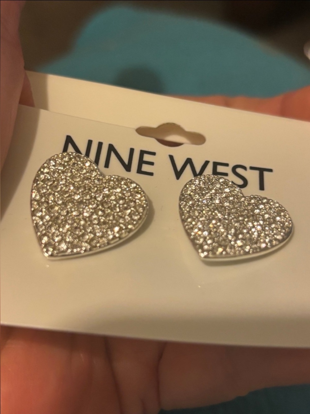NWT Nine West Heart Earrings